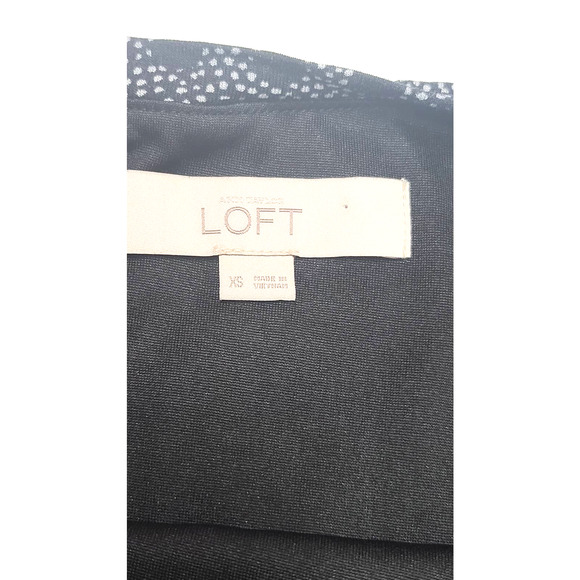 Ann Taylor LOFT black long sleeve shift dress women's XS - Picture 6 of 7